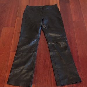 Black leather pants